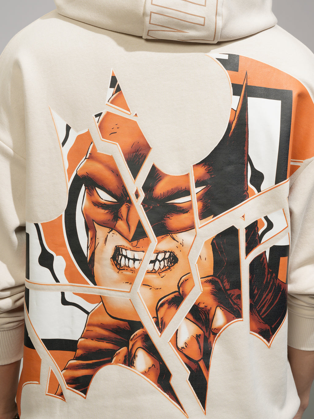 DC By Highlander Men Beige Batman Hooded Pullover Sweatshirt - Beige - Image 7