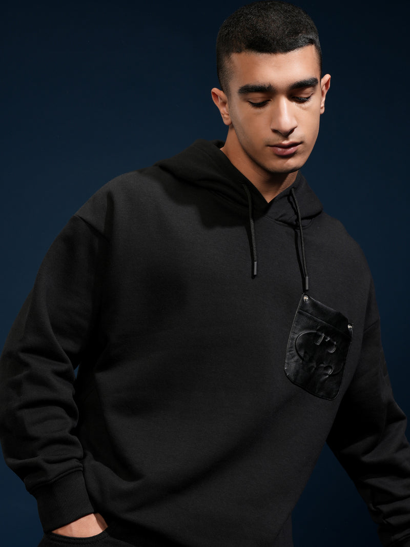 DC By Highlander Men Black Batman Hooded Pullover Sweatshirt - Black - Image 1