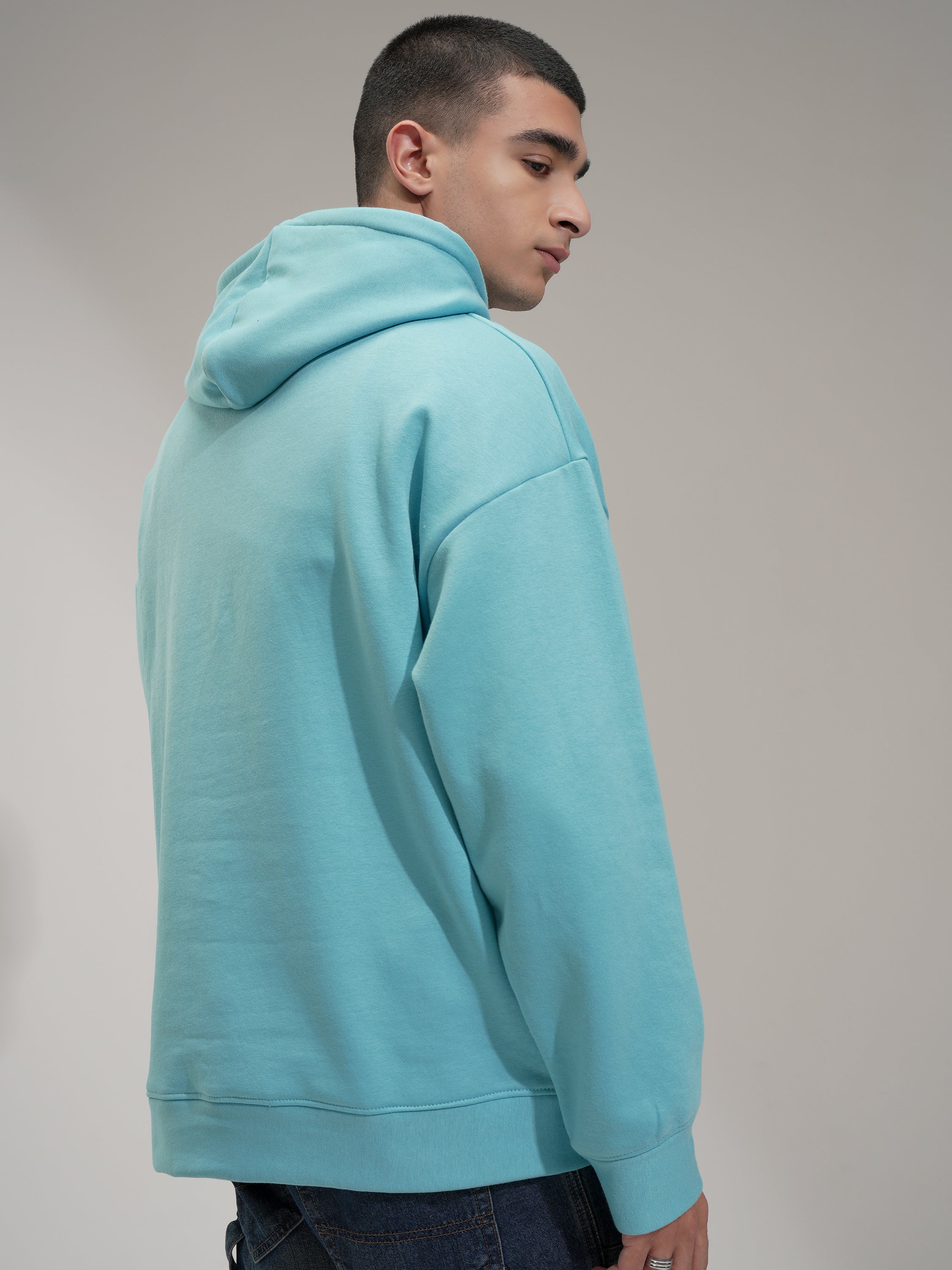 DC By Highlander Men Blue Superman Hooded Pullover Sweatshirt - Blue - Image 3