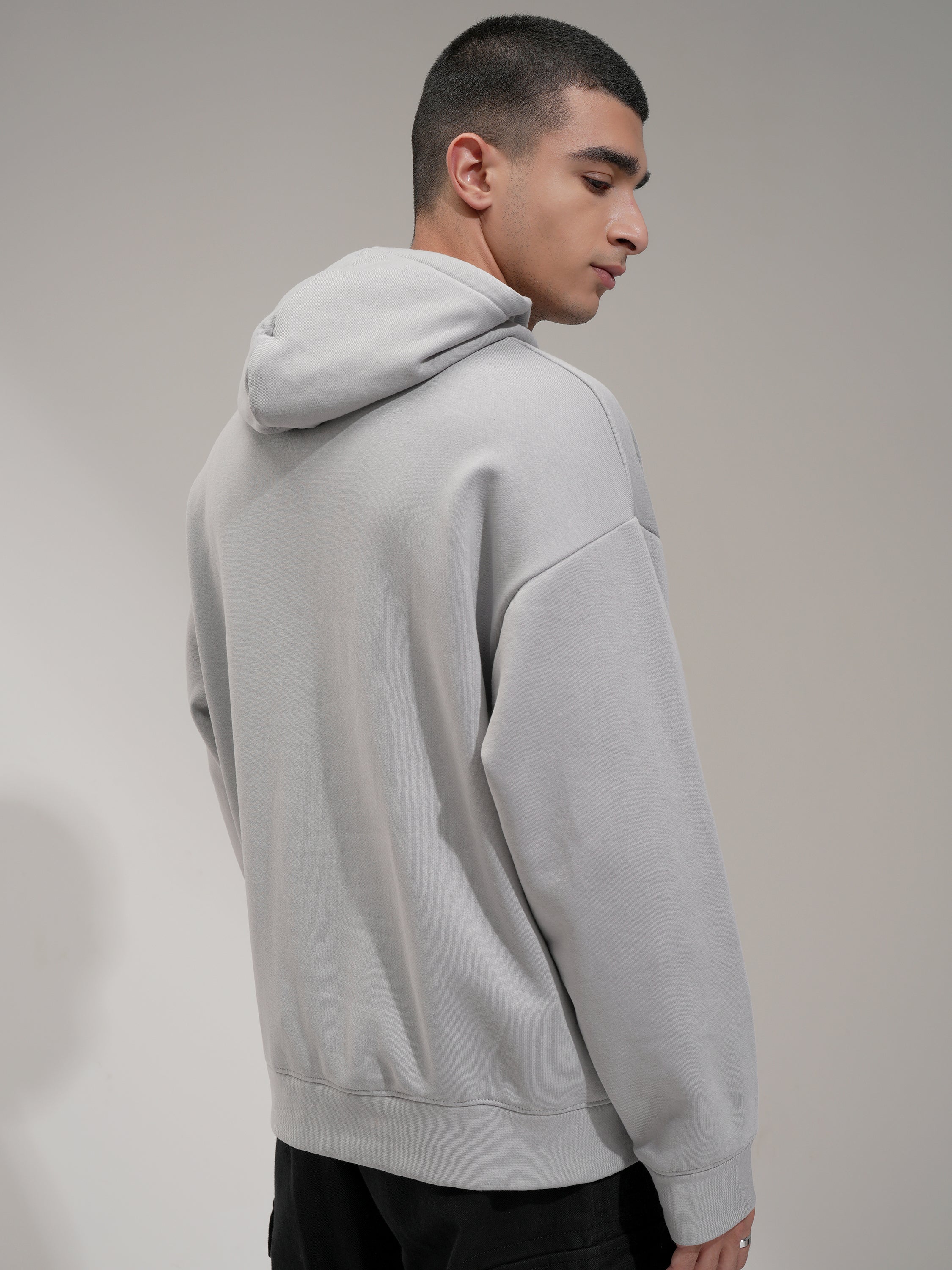 DC By Highlander Men Grey Superman Hooded Pullover Sweatshirt - Grey - Image 3