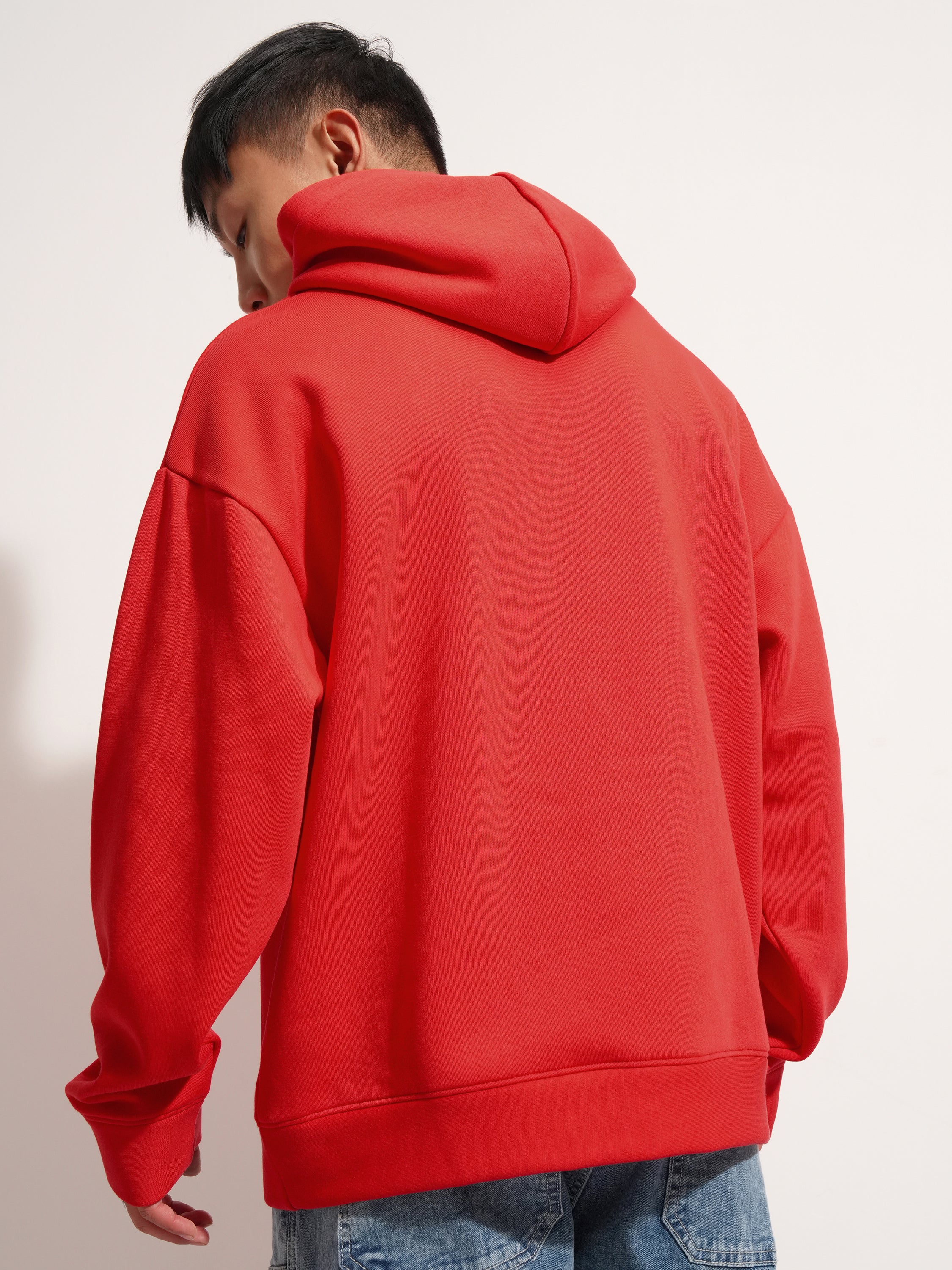 WB By Highlander Men Red Batman Hooded Pullover Sweatshirt - Red - Image 3