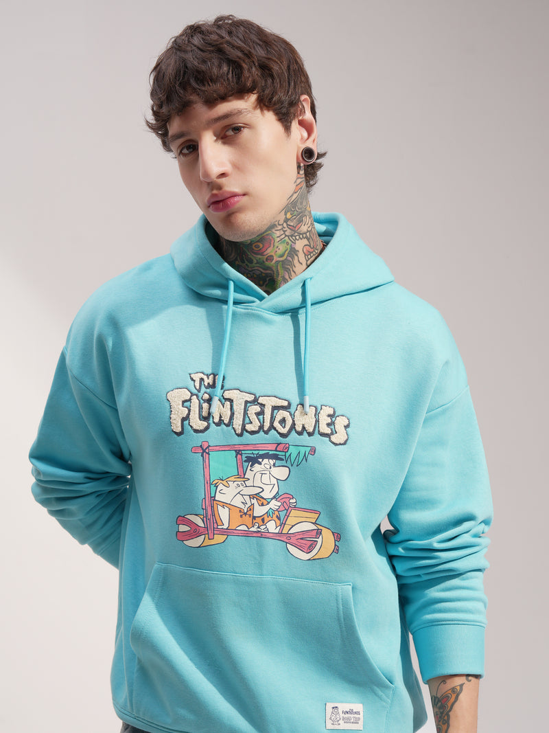 WB By Highlander Men Blue Flingstone Hooded Pullover Sweatshirt - Blue - Image 1