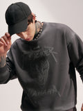 DC By Highlander Men Grey Batman Round Neck Pullover Sweatshirt - Grey - Image 1