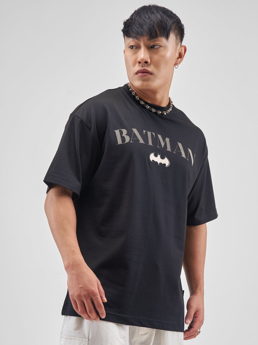 DC By Highlander Men Black Batman Printed Round Neck T-Shirt - Black - Image 6