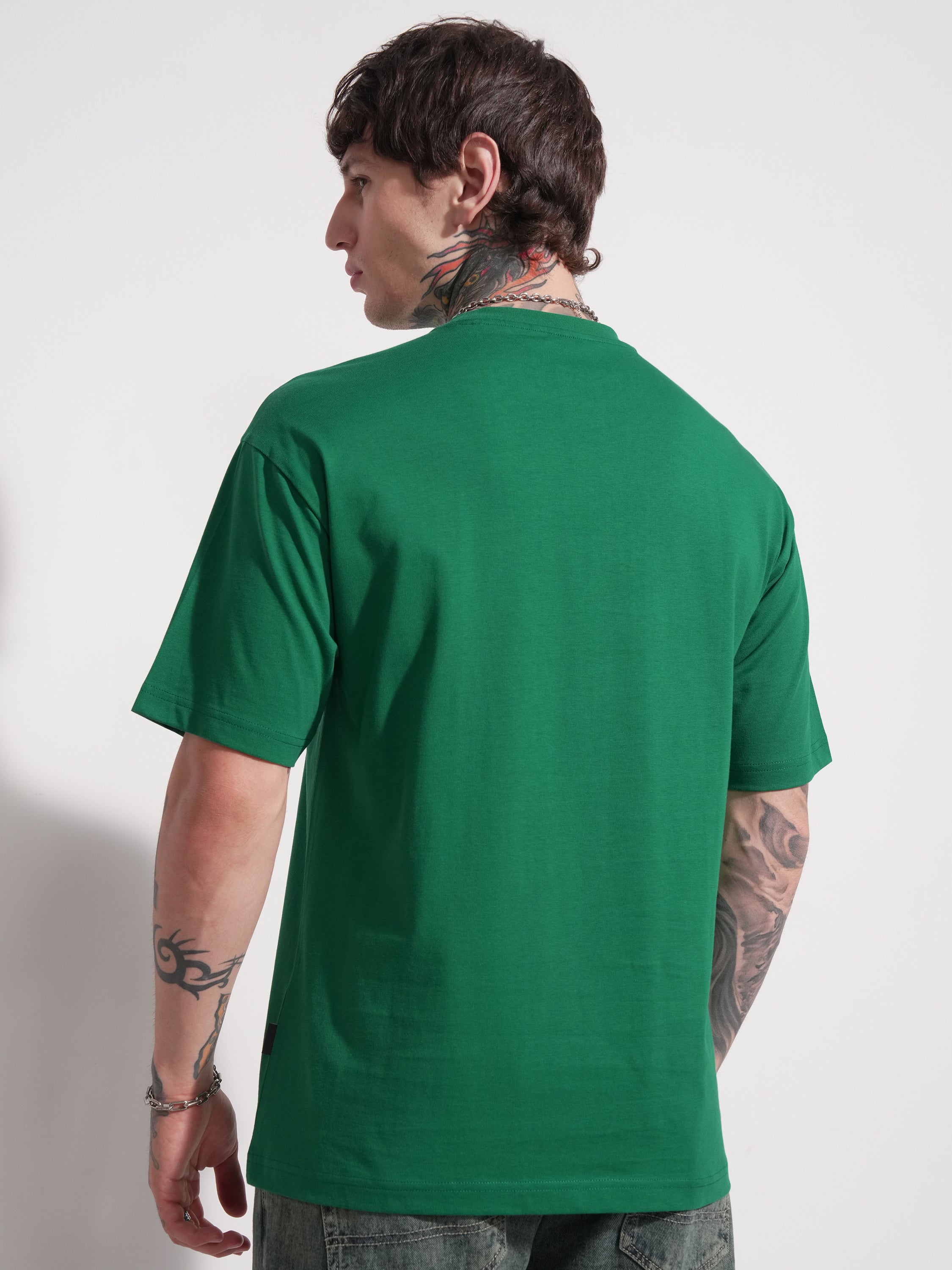 WB By Highlander Men Green Rick and Morty Printed Round Neck T-Shirt - Green - Image 3