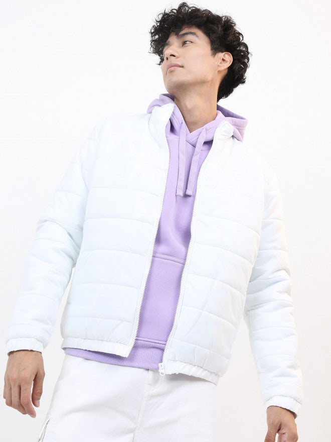 Ketch Men White Puffer Jacket - White - Image 1