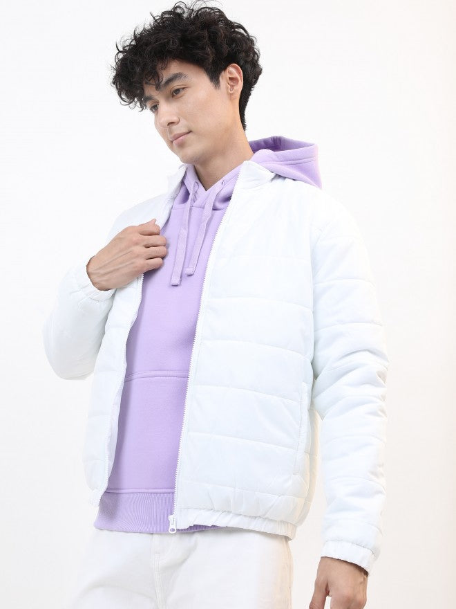 Ketch Men White Puffer Jacket - White - Image 4