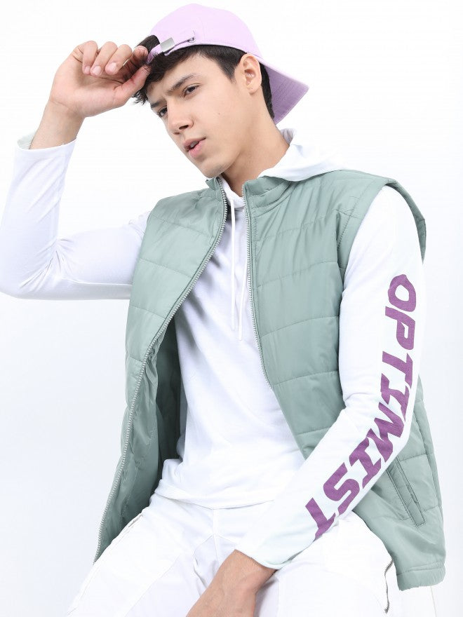 Ketch Men Green Puffer Jacket - Green - Image 1