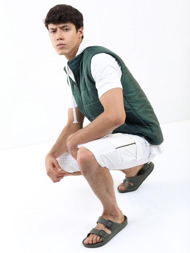 Ketch Mens Puffer Jacket - Green - Image 2