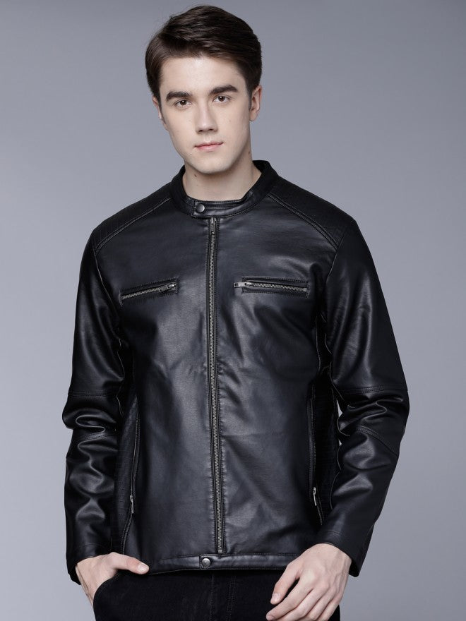 Black Biker Jacket - Black - Image 1