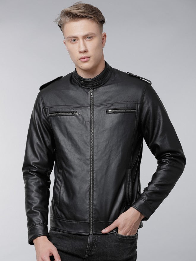 Black Biker Jacket - Black - Image 1