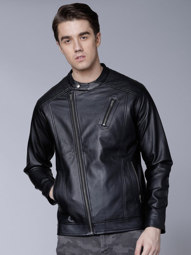 Black Biker Jacket - Black - Image 1