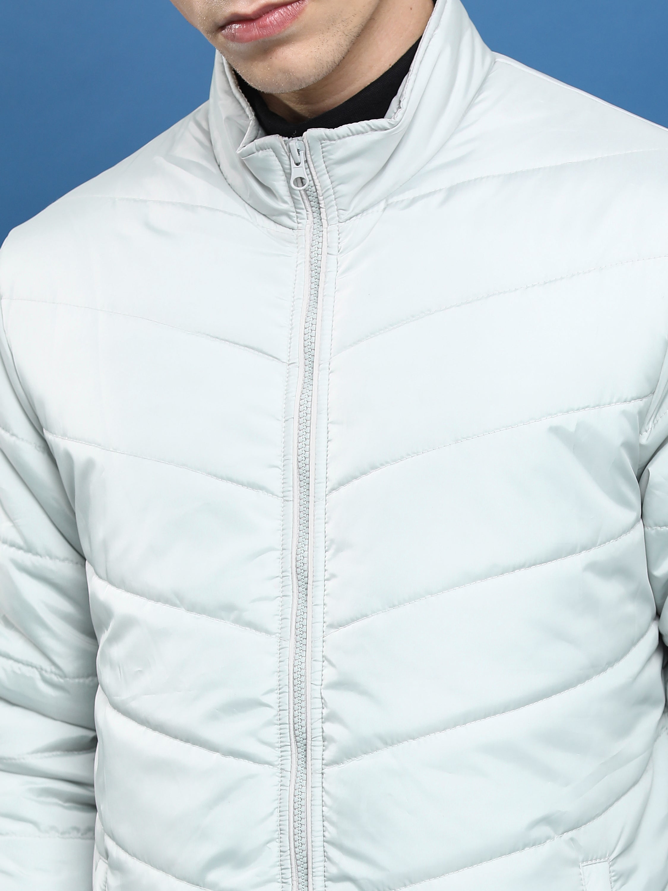 Purple By Highlander Men Grey Solid Puffer Jacket - Grey - Image 5