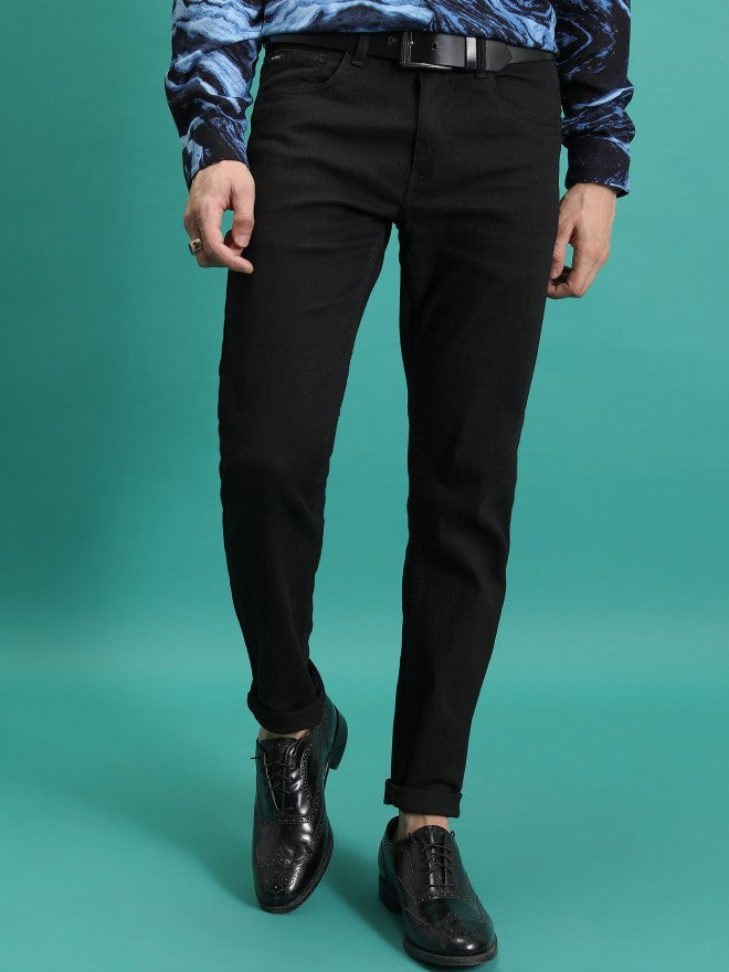 Purple By Highlander Men Black Skinny Fit Jeans - Black - Image 1