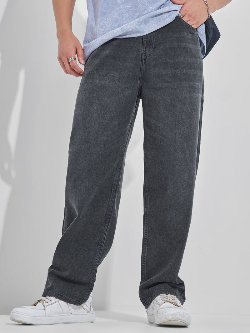 Purple By Highlander Men Grey Relaxed Fit Jeans - Grey - Image 1