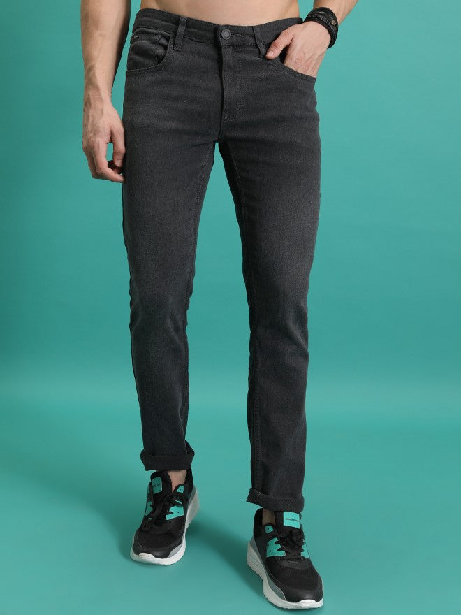 Purple By Highlander Men Grey Skinny Fit Jeans - Grey - Image 1