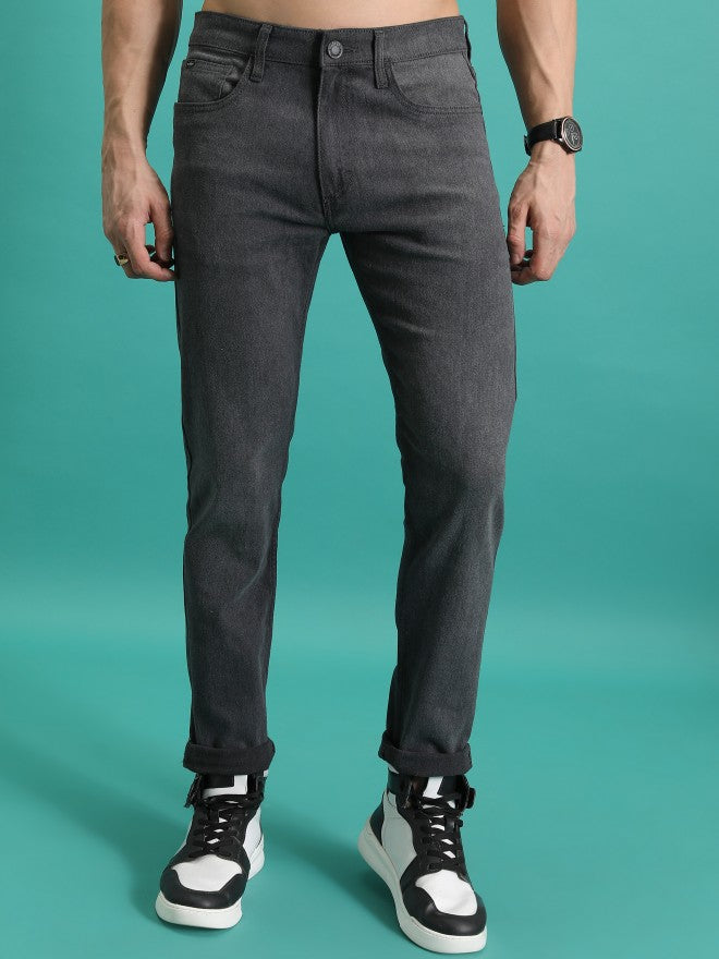 Purple By Highlander Men Grey Skinny Fit Jeans - Grey - Image 1