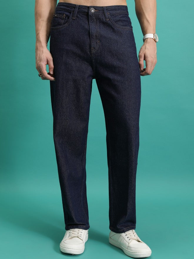 Purple By Highlander Men Blue Relaxed Fit Jeans - Blue - Image 1