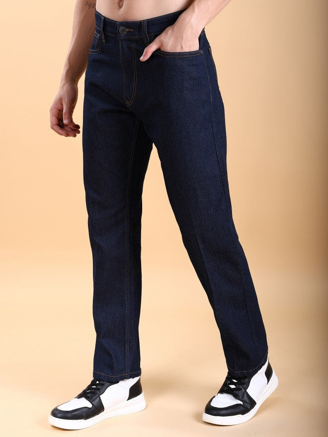 Purple By Highlander Men Blue Straight Fit Stretchable Jeans - Blue - Image 4