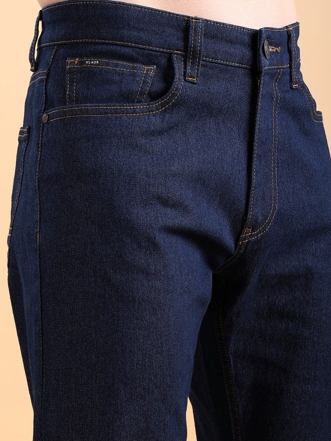 Purple By Highlander Men Blue Straight Fit Stretchable Jeans - Blue - Image 5
