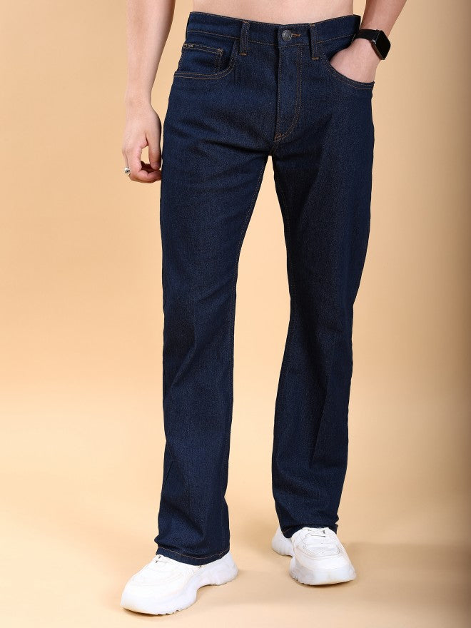 Purple By Highlander Men Blue Straight Fit Stretchable Jeans - Blue - Image 4