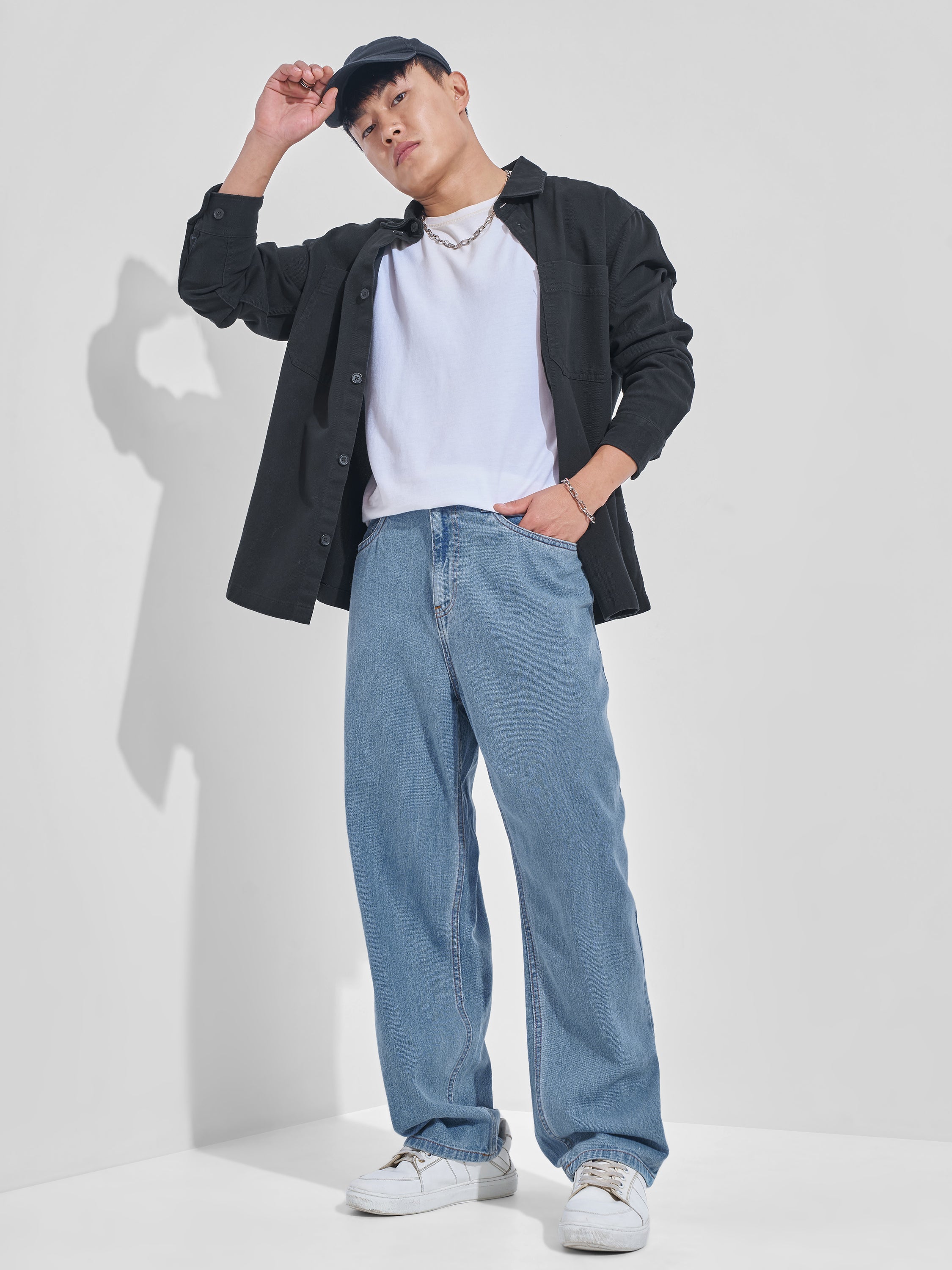 Purple By Highlander Men Blue Relaxed Fit Jeans - Blue - Image 2