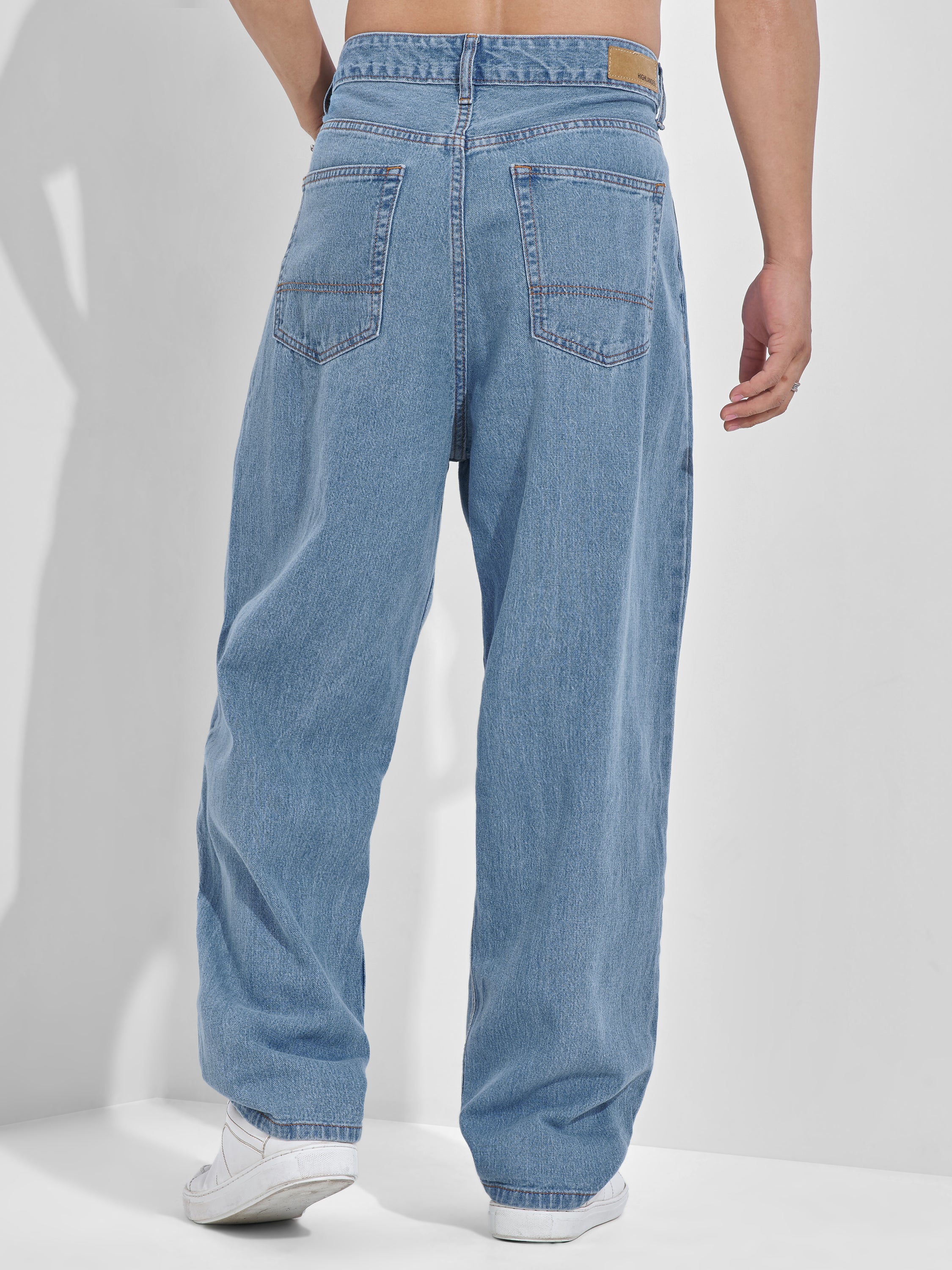 Purple By Highlander Men Blue Relaxed Fit Jeans - Blue - Image 3