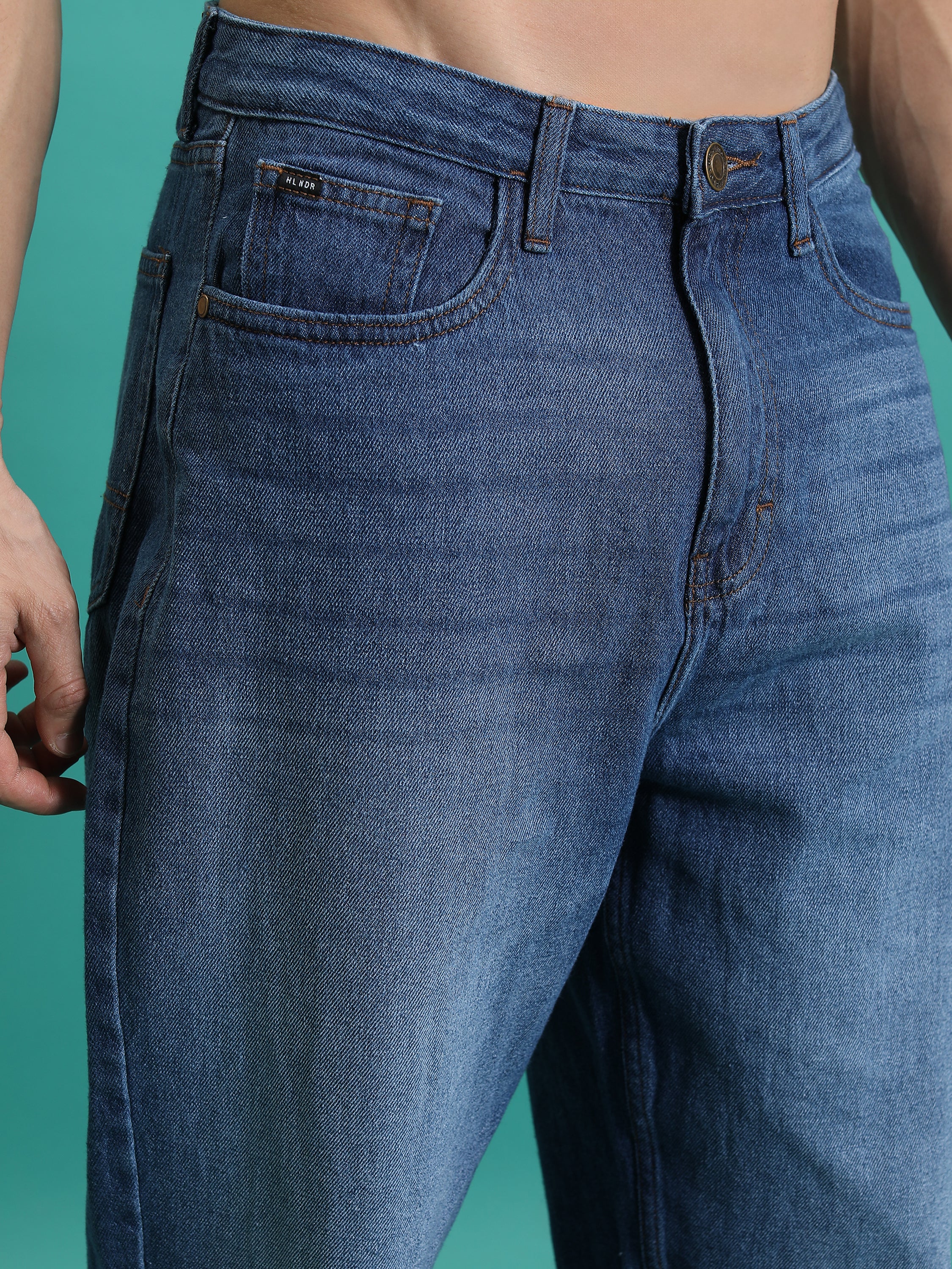 Purple By Highlander Men Blue Relaxed Fit Jeans - Blue - Image 5
