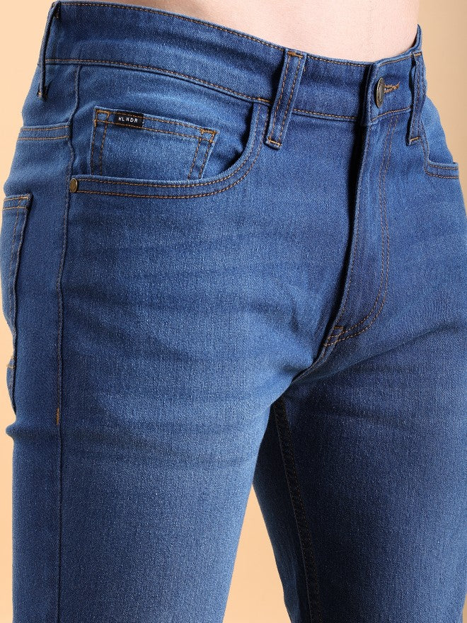 Highlander Men Blue Skinny Fit Stretchable Jeans - Blue - Image 5