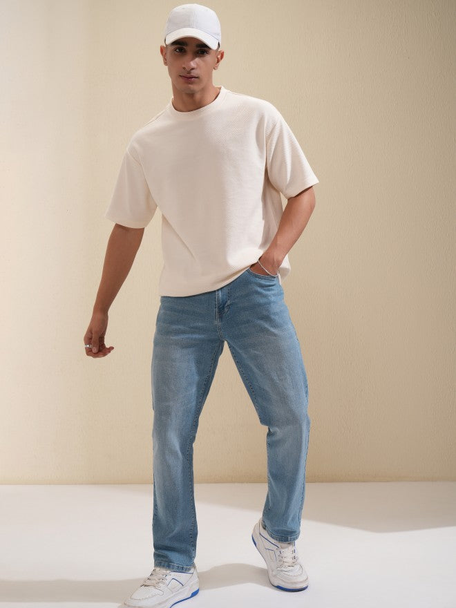 Highlander Men Blue Straight Fit Stretchable Jeans - Blue - Image 2