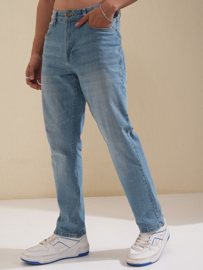 Highlander Men Blue Straight Fit Stretchable Jeans - Blue - Image 4