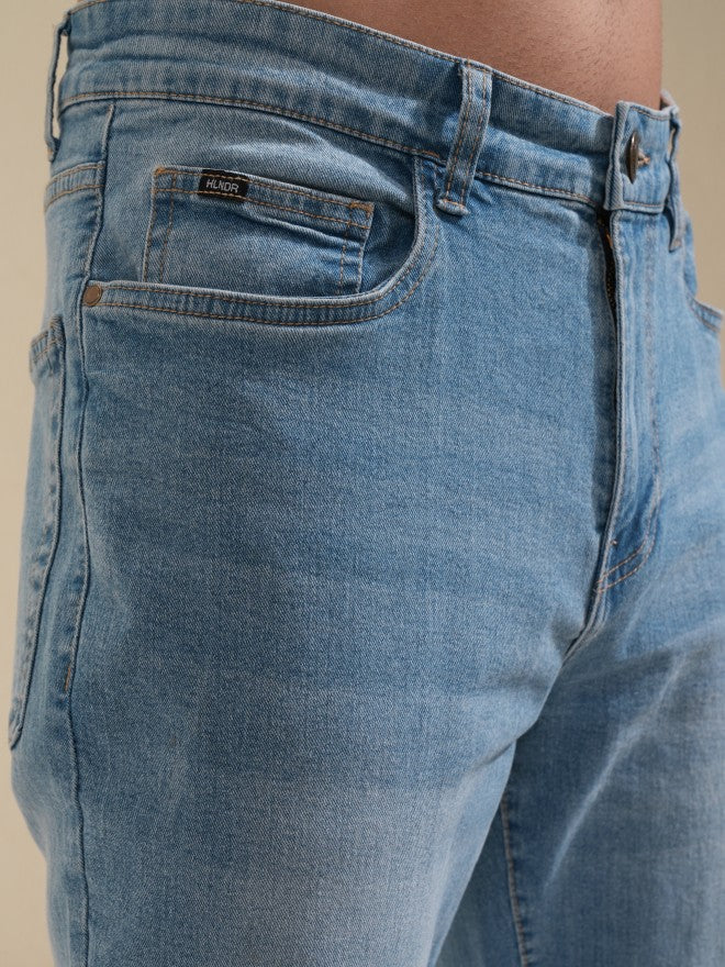 Highlander Men Blue Straight Fit Stretchable Jeans - Blue - Image 5