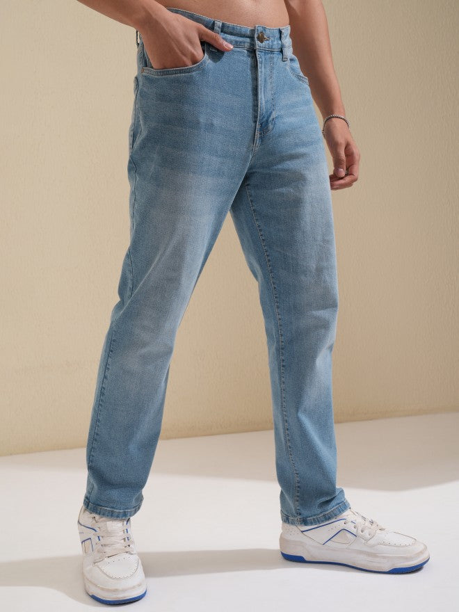Highlander Men Blue Straight Fit Stretchable Jeans - Blue - Image 6
