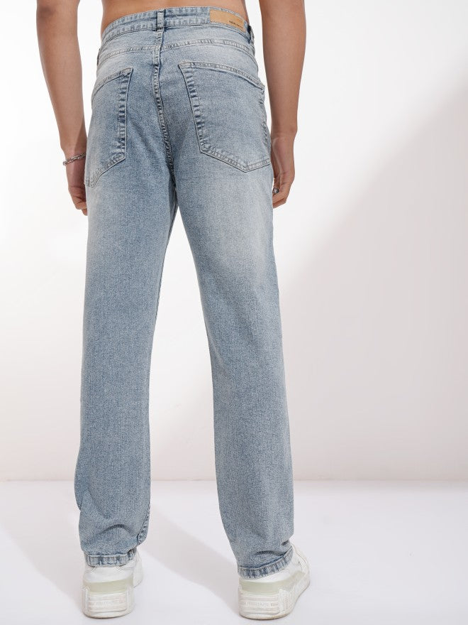 Highlander Men Blue Straight Fit Stretchable Jeans - Blue - Image 3