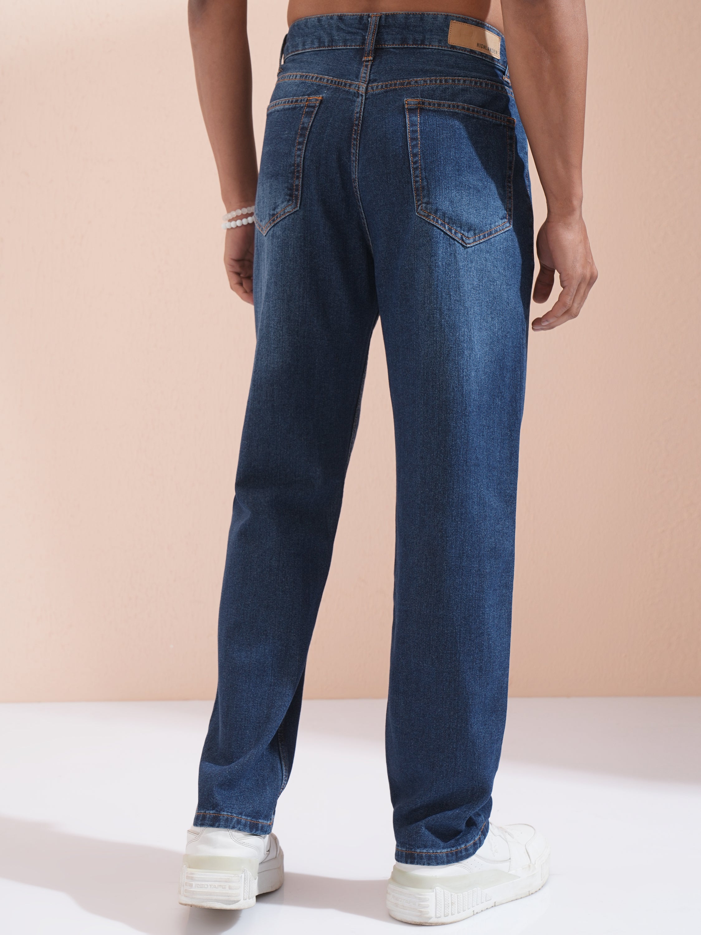 Purple By Highlander Men Blue Relaxed Fit Jeans - Blue - Image 3