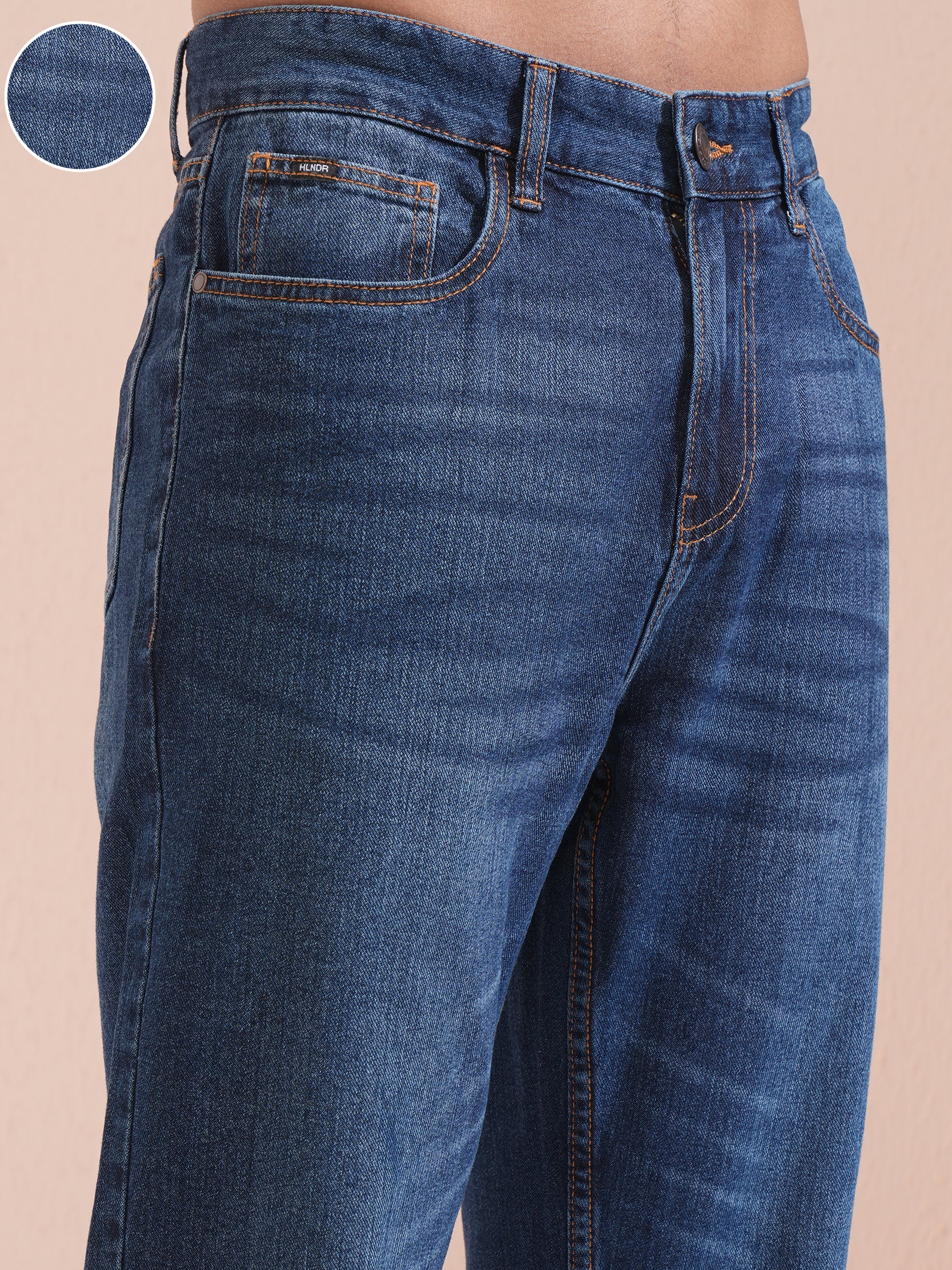 Purple By Highlander Men Blue Relaxed Fit Jeans - Blue - Image 5