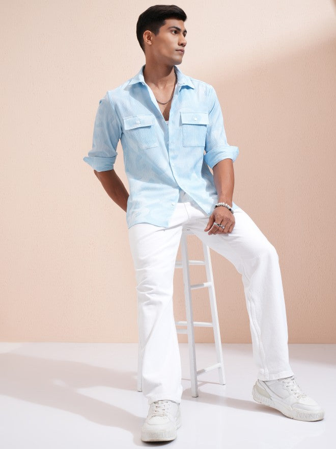 Highlander Men White Relaxed Fit Jeans - White - Image 2