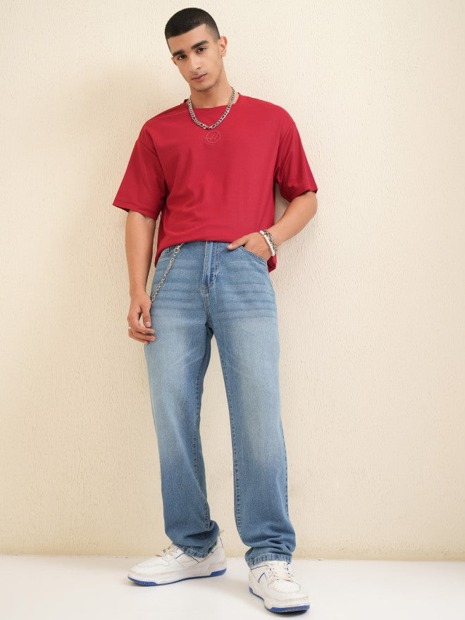 Purple By Highlander Men Blue Straight Fit Jeans - Blue - Image 2