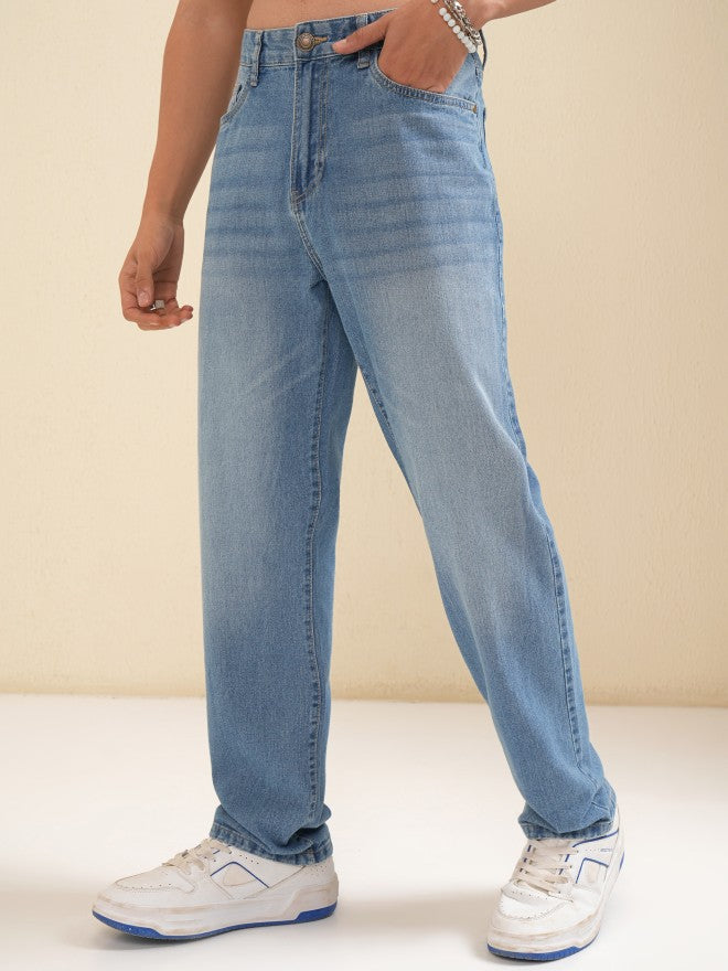 Purple By Highlander Men Blue Straight Fit Jeans - Blue - Image 4