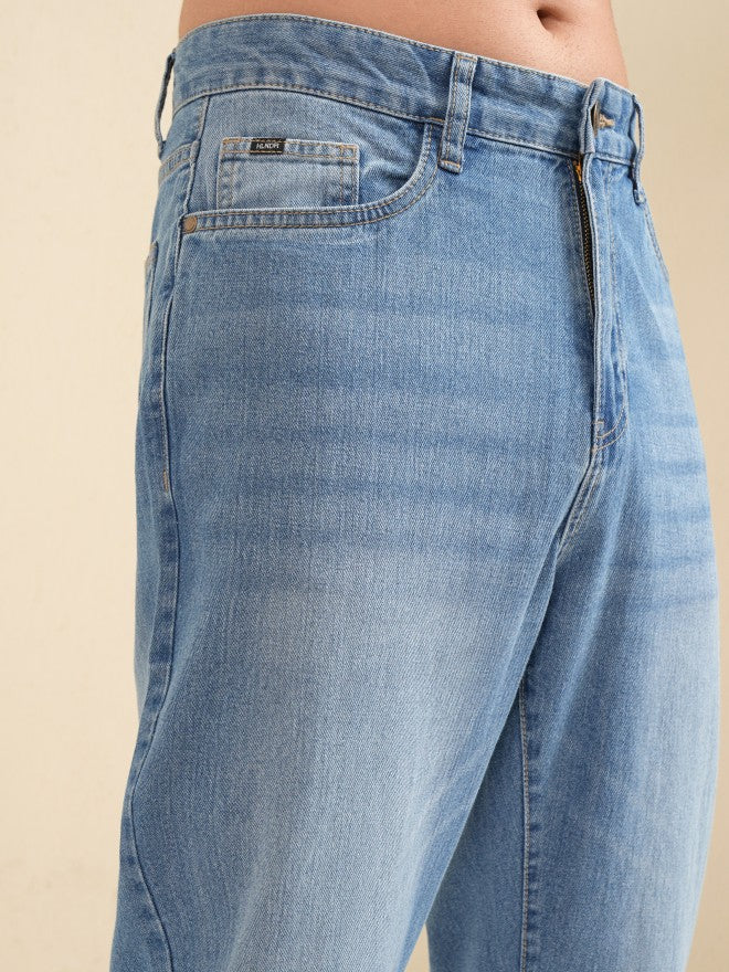 Purple By Highlander Men Blue Straight Fit Jeans - Blue - Image 5