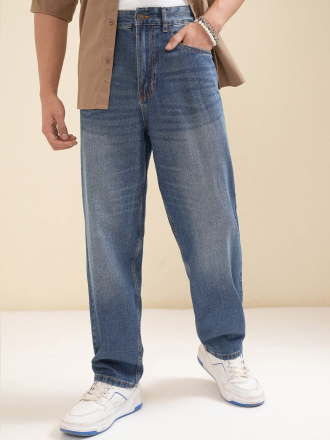 Highlander Men Blue Relaxed Fit Jeans - Blue - Image 1