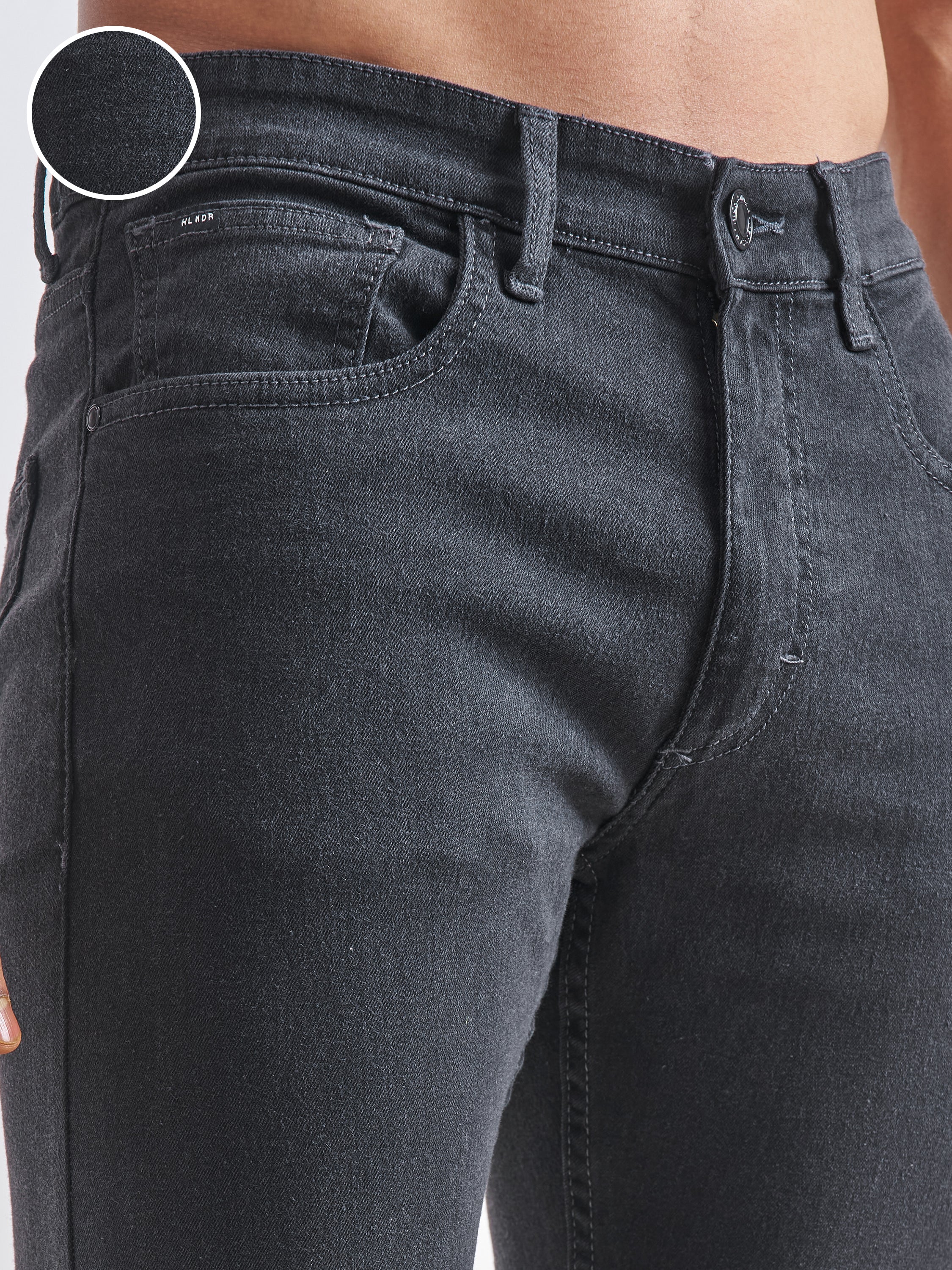 Purple By Highlander Men Grey Tapered Fit Stretchable Jeans - Grey - Image 5