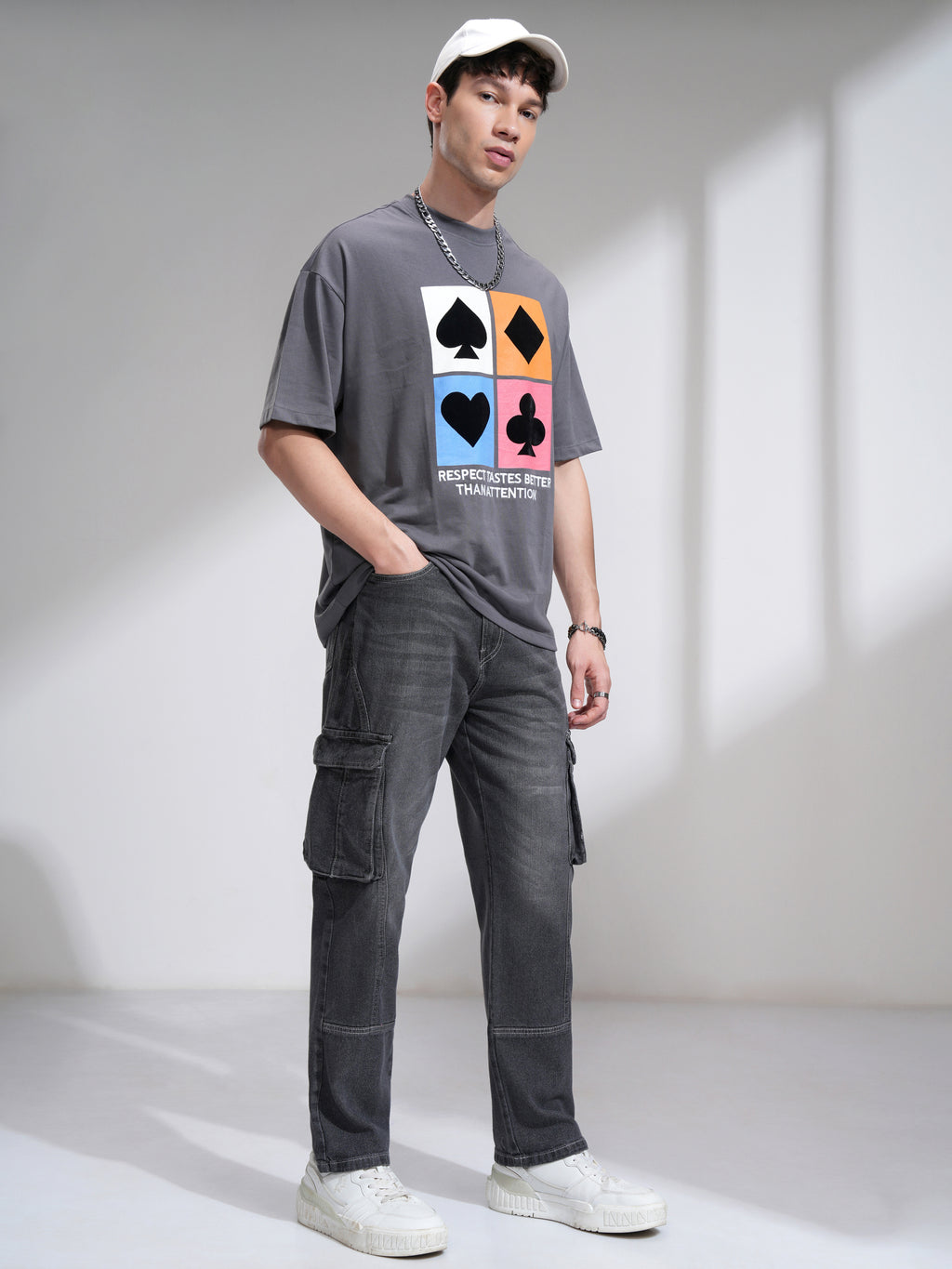 Highlander Men Charcoal Straight Fit Stretchable Jeans - Charcoal - Image 2