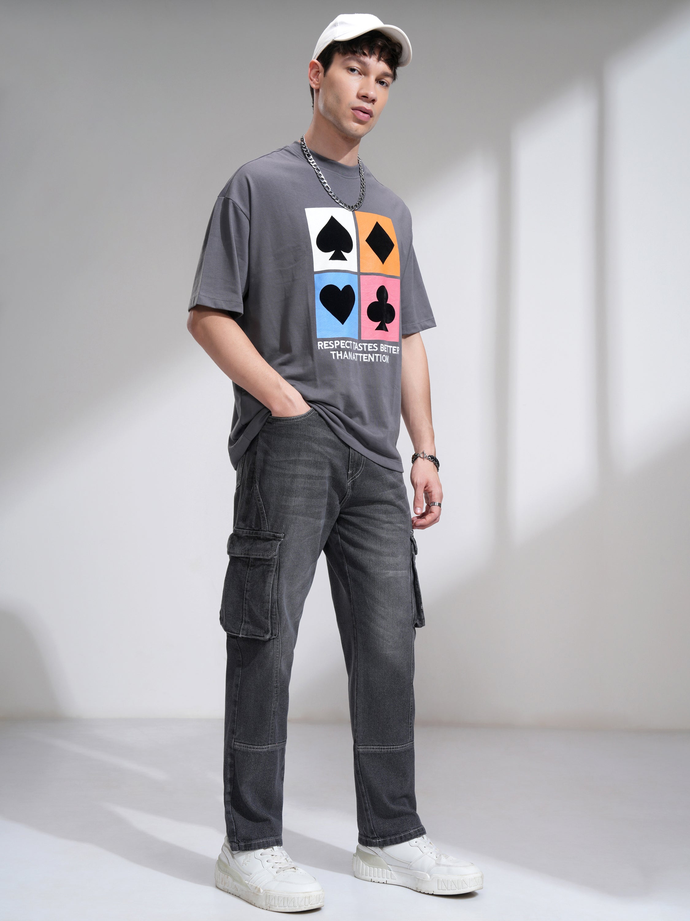 Highlander Men Charcoal Straight Fit Stretchable Jeans - Charcoal - Image 2