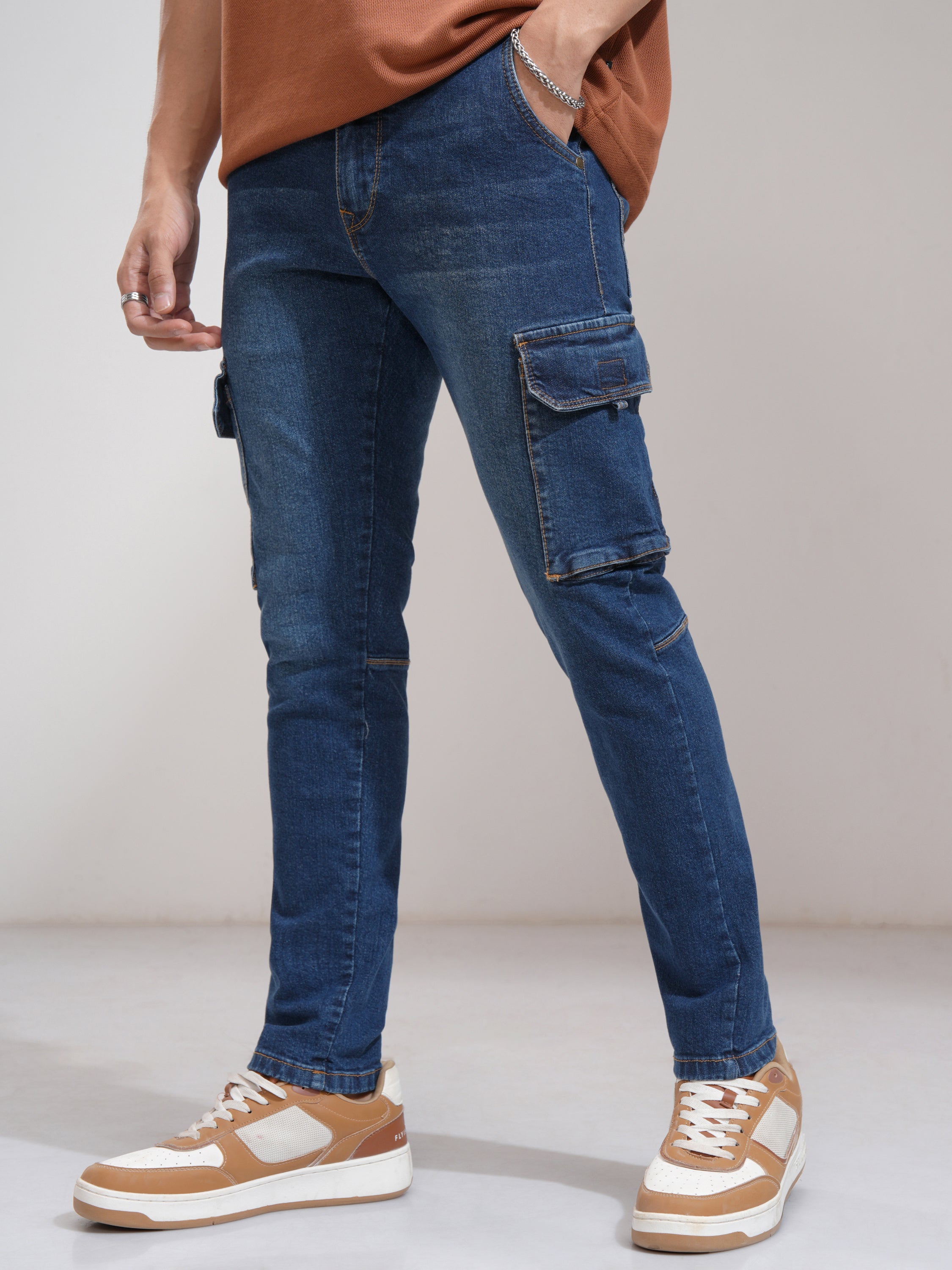 Highlander Men Blue Slim Fit Stretchable Jeans - Blue - Image 4