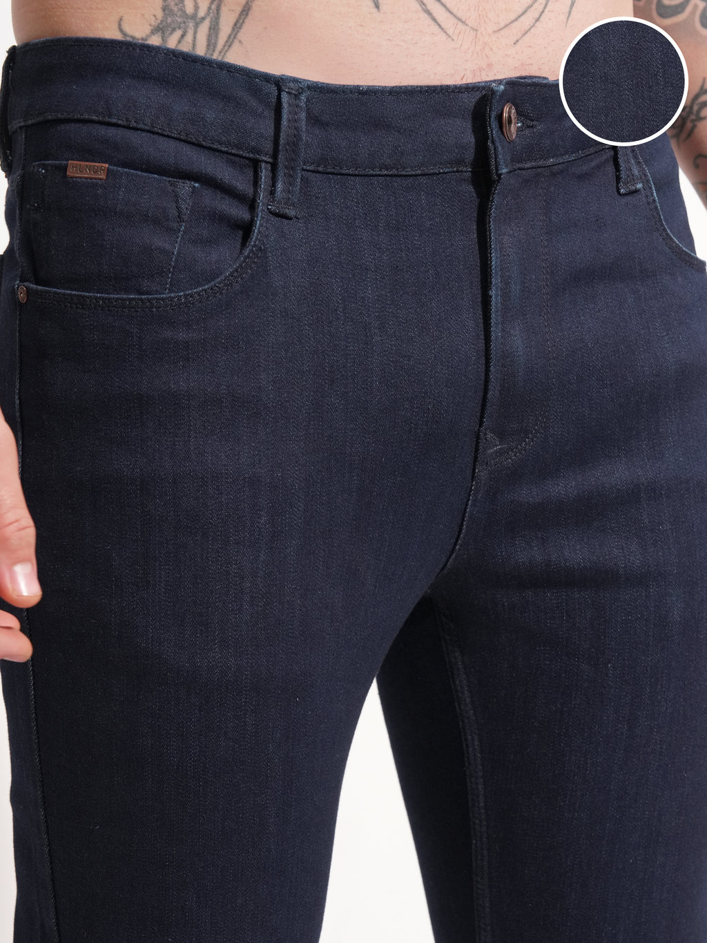 Purple By Highlander Men Blue Slim Fit Stretchable Jeans - Blue - Image 5