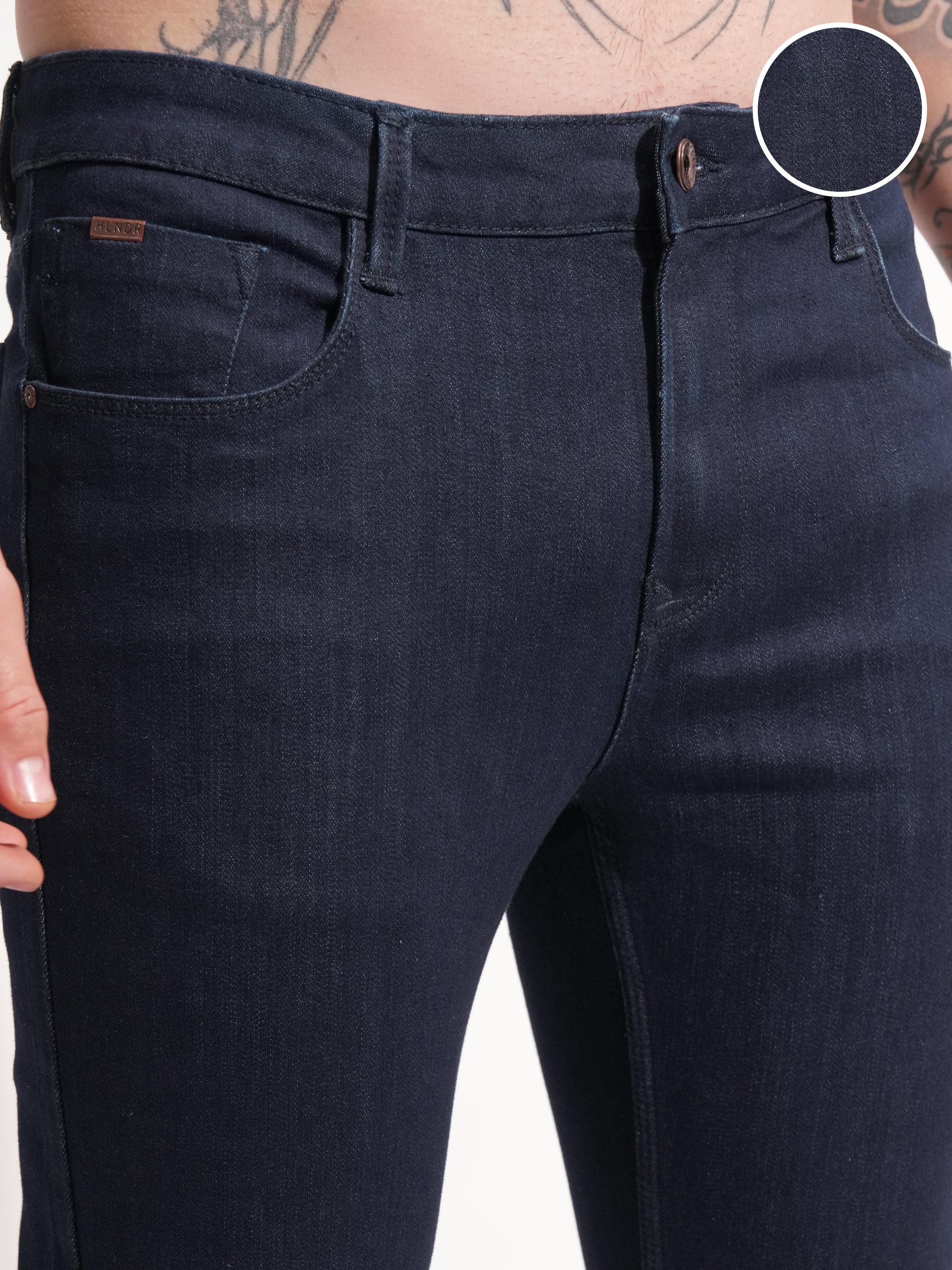 Purple By Highlander Men Blue Slim Fit Stretchable Jeans - Blue - Image 5