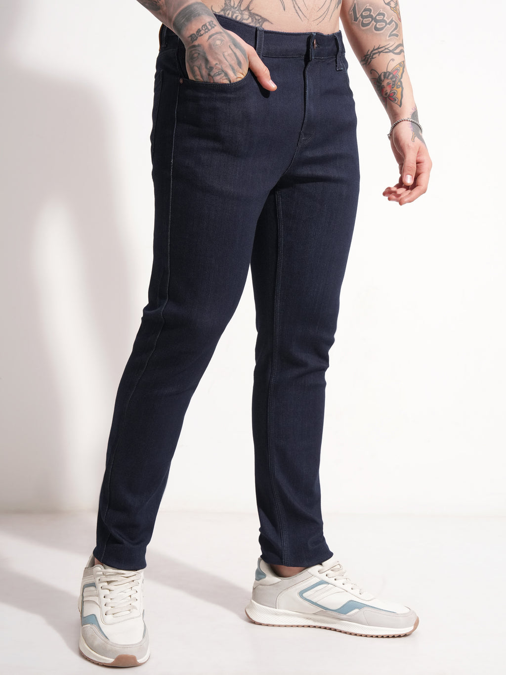 Purple By Highlander Men Blue Slim Fit Stretchable Jeans - Blue - Image 6