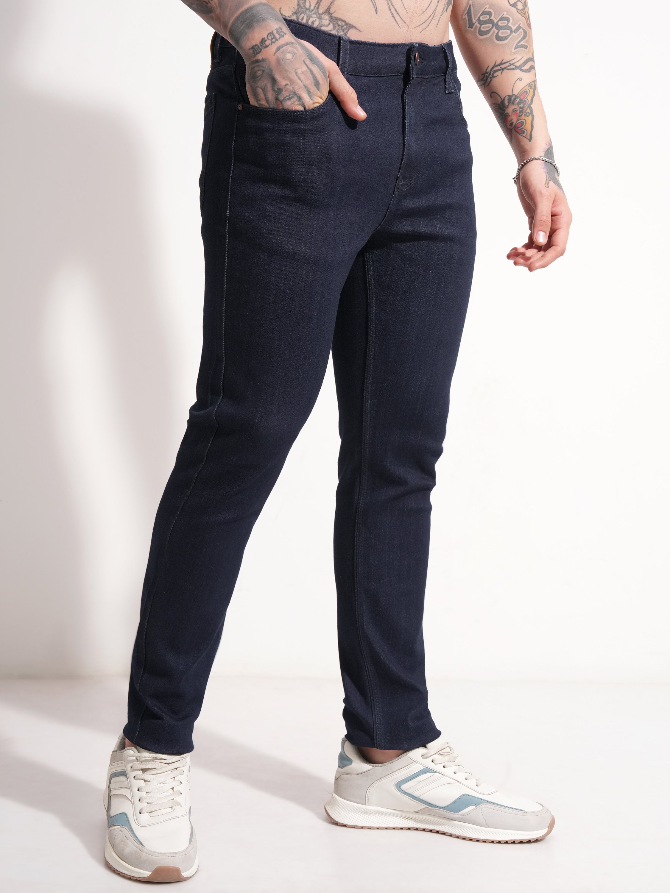 Purple By Highlander Men Blue Slim Fit Stretchable Jeans - Blue - Image 6