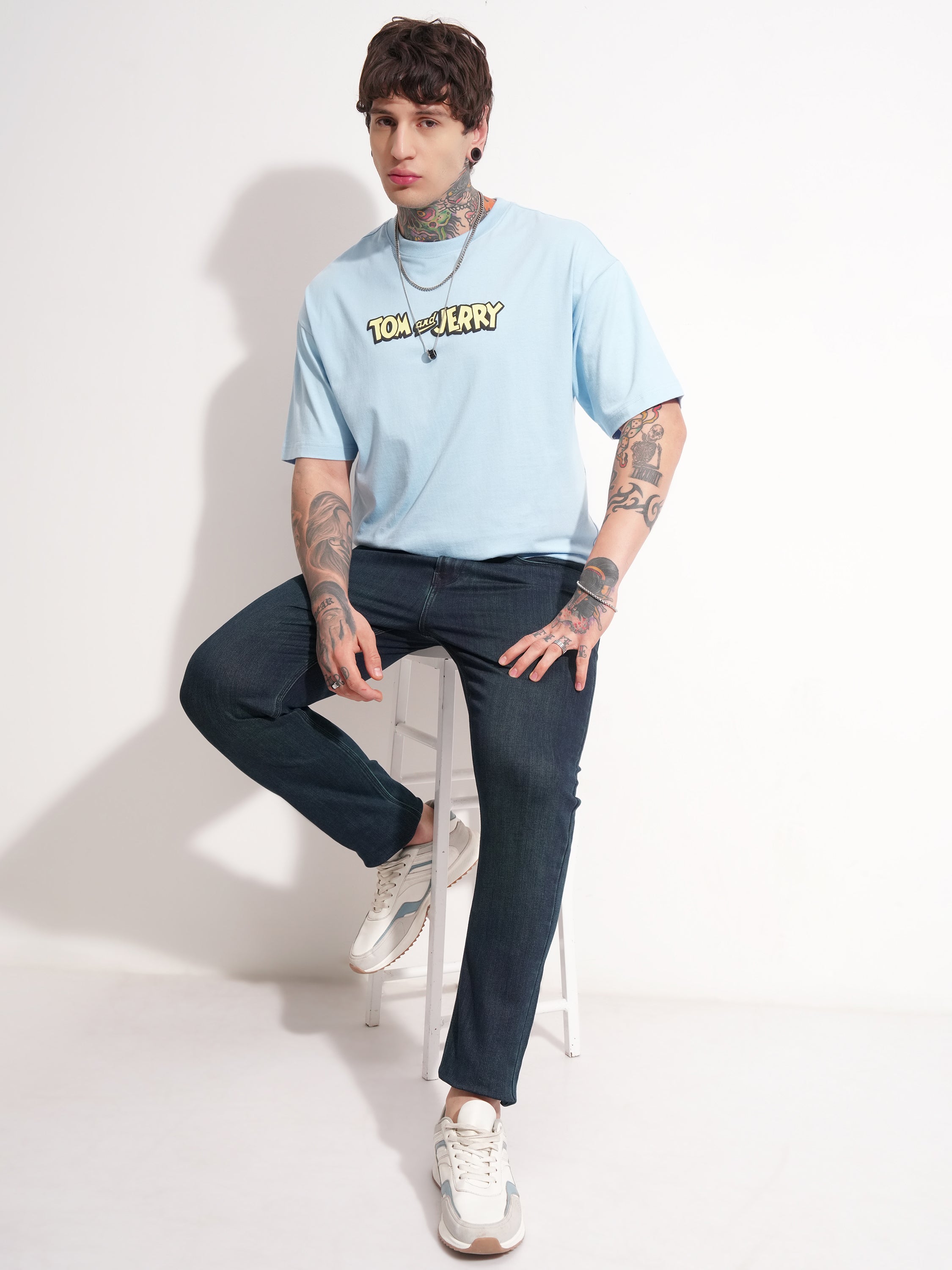 Purple By Highlander Men Blue Slim Fit Stretchable Jeans - Blue - Image 2